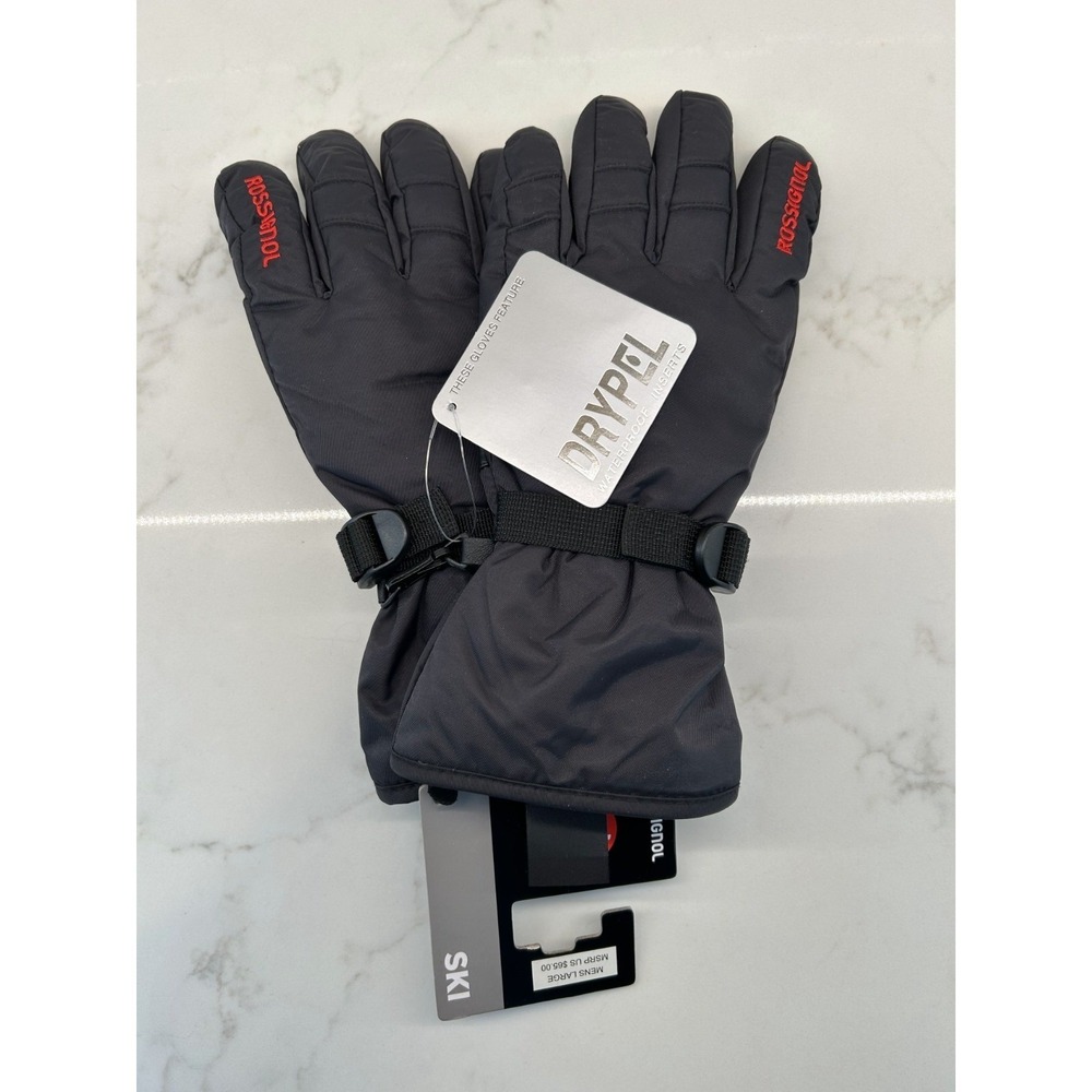 Rossignol Action Drypel Waterproof Ski Gloves Womens Large Black Leather Trim